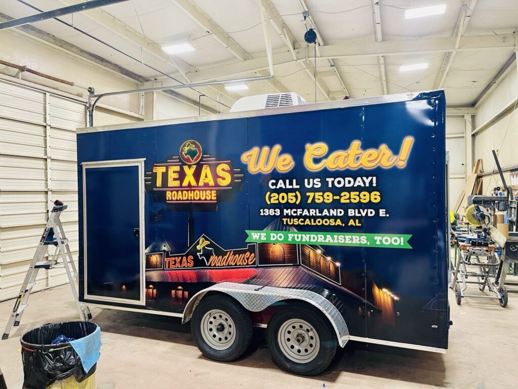 Texas Roadhouse Trailer Wrap, Birmingham by Black Diamond Designs