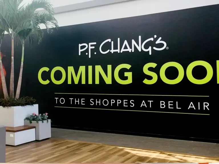 P.F. Chang’s Coming Soon retail barricade graphics