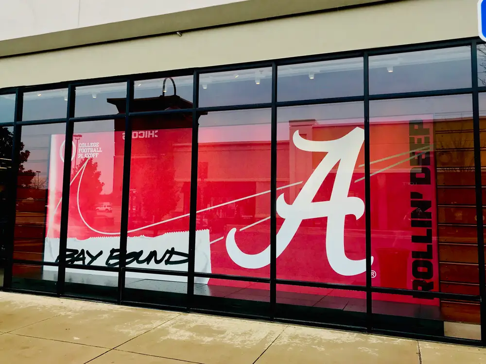 Alabama Nike Window Graphics Installation