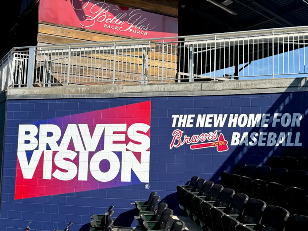 Stadium graphics installation for the Atlanta Braves at Truist Park