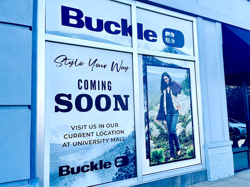 Buckle Window Graphics Installation Tuscaloosa