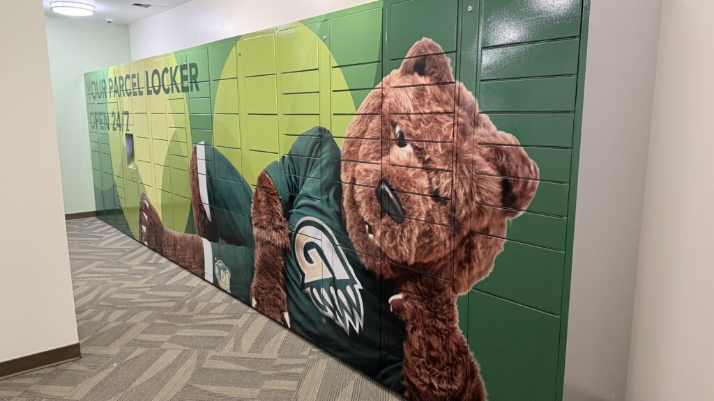 Custom Amazon Locker Wrap Installation at Georgia Gwinnett College